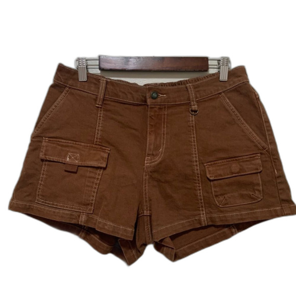 Wild Fable Brown Mid Rise Cargo Shorts for Women size 10 - Picture 1 of 3
